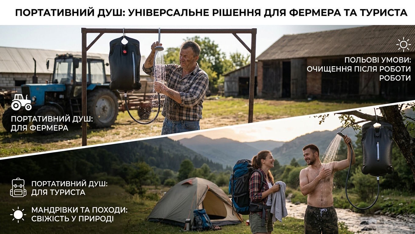 портативний душ для фермера